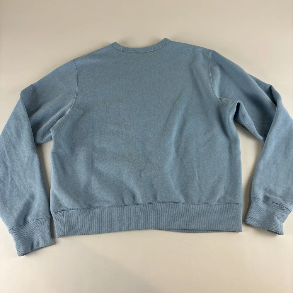 Polo Ralph‎ Lauren Sweatshirt Youth Large Blue Logo Pullover Women's Small Boxy